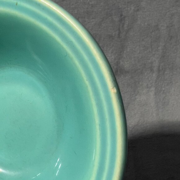 Bauer Vintage Plain Ware Pudding Bowl Green turquoise 5" - Picture 5 of 6